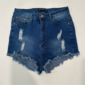 Vins Me Cut-Off High Waist Distressed Denim Shorts Juniors Size 13 Daisy Dukes